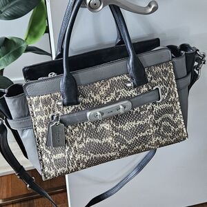 Coach Black and Brown Satchel Bag